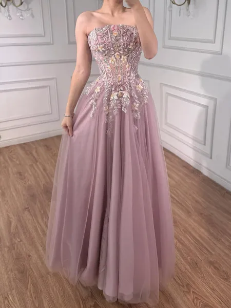 Gorgeous A-Line Straight...