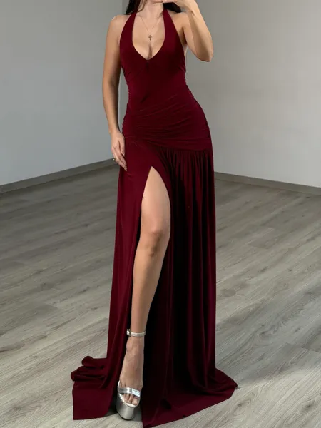 Magnificent A-Line Halter...