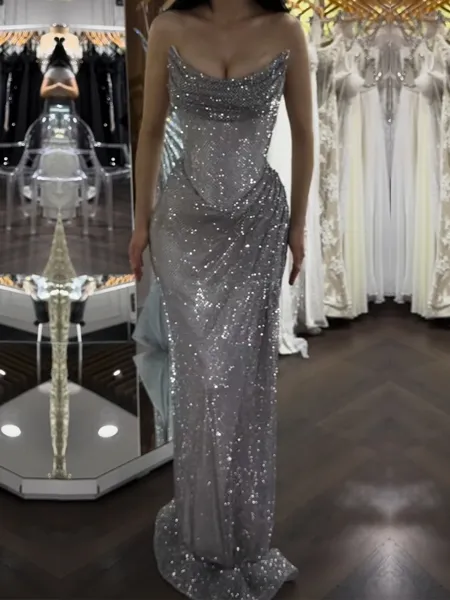 Hot Sheath Straight Pleated...