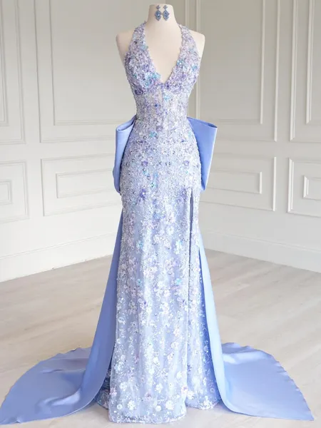 Hermosos Sheath Halter Bow...