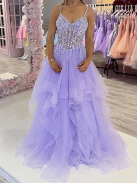 Enchanting A-Line Spaghetti...