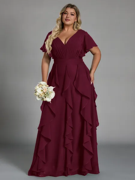 Delicate A-line V-Neck...