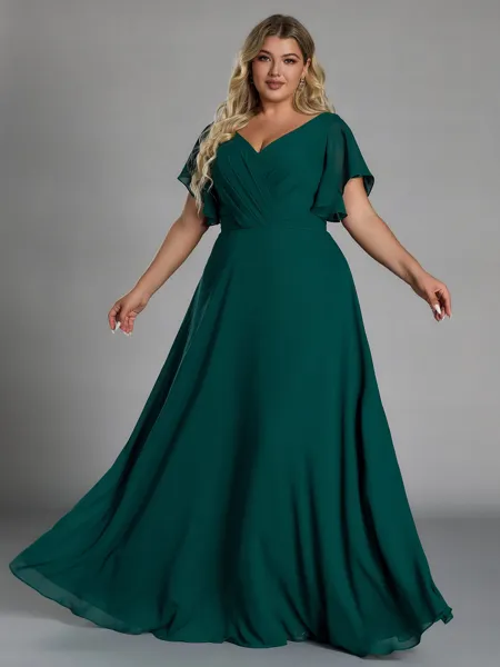 Gorgeous A-line V-Neck...