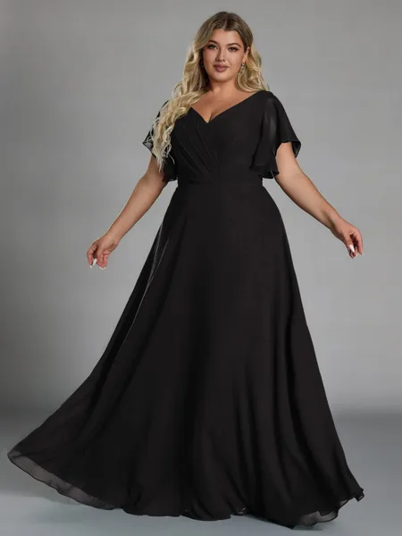 Gorgeous A-line V-Neck...