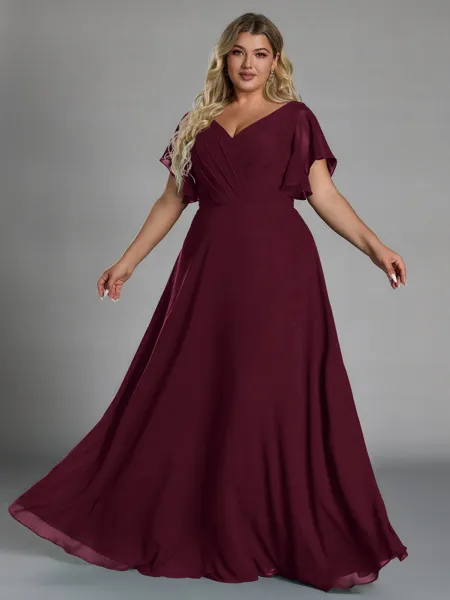 Gorgeous A-line V-Neck...