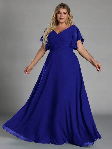 Gorgeous A-line V-Neck...