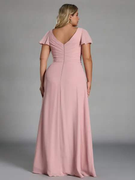Enchanting A-line V-Neck...