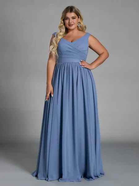 Stunning A-line V-Neck...