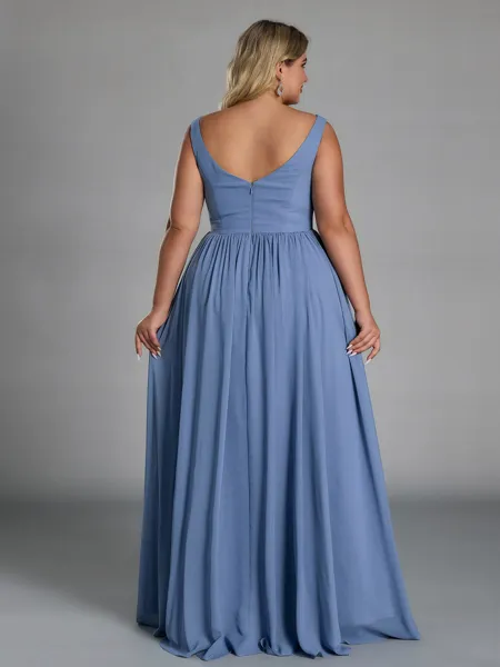 Stunning A-line V-Neck...