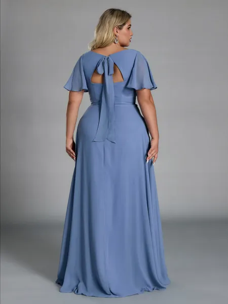 Extravagant A-line V-Neck...