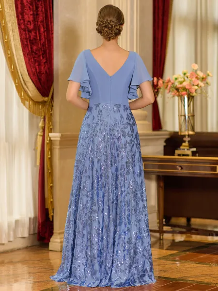 Noble A-line V-Neck Short...