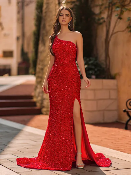 Pretty Sheath One-Shoulder...