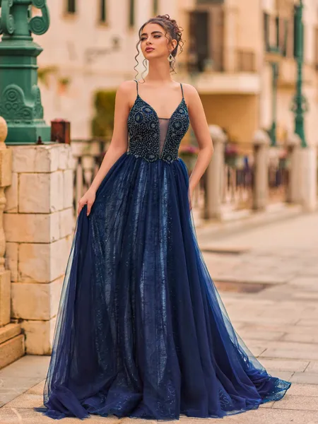 Opulent A-Line Tulle...