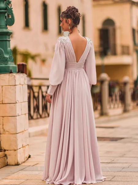 Exquisite A-Line Chiffon...