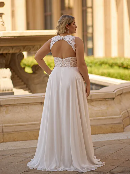 Gorgeous A-line V-Neck...