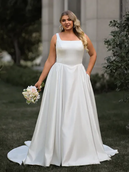 Stunning A-line Square...
