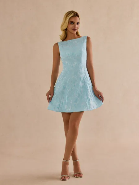 Fashion A-Line Scoop Bow...