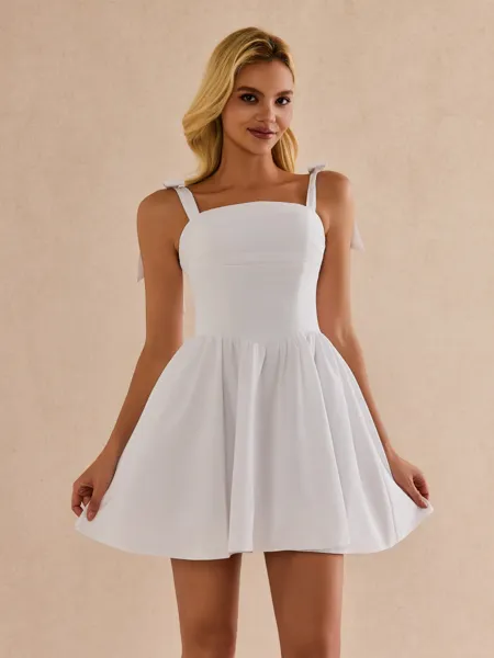 Glam A-Line Straps Pleated...