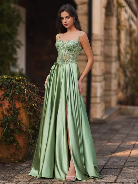 Pretty A-Line Spaghetti...