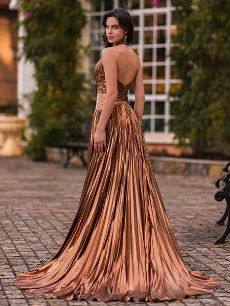 Charming A-Line Halter...