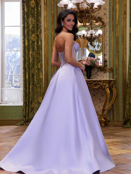 Stunning A-Line Straight...