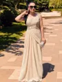 Noble Sheath Straps Beading Floor-Length Chiffon Mother Of The Bride Dress