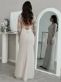Statuesque Sheath Scoop Appliques Lace Floor-Length Chiffon Mother Of The Bride Dress