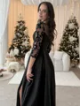 Classy A-Line Scoop Appliques Lace Floor-Length Satin Mother Of The Bride Dress