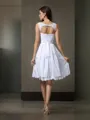 Flattering A-line Scoop Sleeveless Knee-Length Lace Bridesmaid Dress