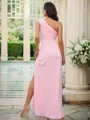 Sheath/Column One-Shoulder Sexy Sleeveless Floor-Length Jersey Bridesmaid Dresses