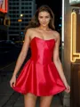 A-line Chic Straight Silk Like Satin Short/Mini Dress