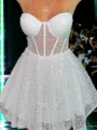 Long A-line Unforgettable Sweetheart Sleeves Short/Mini Corset Dress