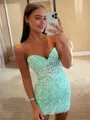 Enchanting Sheath Corset Appliques Lace Short/Mini Dress