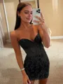 Enchanting Sheath Corset Appliques Lace Short/Mini Dress