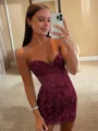 Enchanting Sheath Corset Appliques Lace Short/Mini Dress