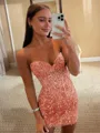 Enchanting Sheath Corset Appliques Lace Short/Mini Dress