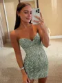 Enchanting Sheath Corset Appliques Lace Short/Mini Dress