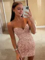 Enchanting Sheath Corset Appliques Lace Short/Mini Dress
