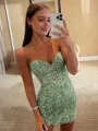 Enchanting Sheath Corset Appliques Lace Short/Mini Dress
