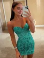 Enchanting Sheath Corset Appliques Lace Short/Mini Dress