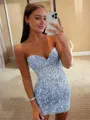 Enchanting Sheath Corset Appliques Lace Short/Mini Dress