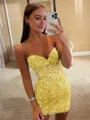 Enchanting Sheath Corset Appliques Lace Short/Mini Dress