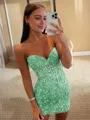 Enchanting Sheath Corset Appliques Lace Short/Mini Dress