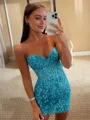 Enchanting Sheath Corset Appliques Lace Short/Mini Dress