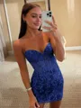 Enchanting Sheath Corset Appliques Lace Short/Mini Dress