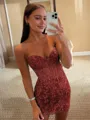Enchanting Sheath Corset Appliques Lace Short/Mini Dress