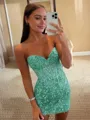 Enchanting Sheath Corset Appliques Lace Short/Mini Dress