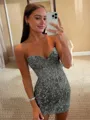 Enchanting Sheath Corset Appliques Lace Short/Mini Dress