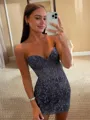 Enchanting Sheath Corset Appliques Lace Short/Mini Dress