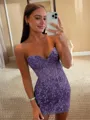 Enchanting Sheath Corset Appliques Lace Short/Mini Dress